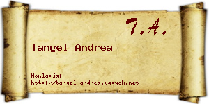 Tangel Andrea névjegykártya